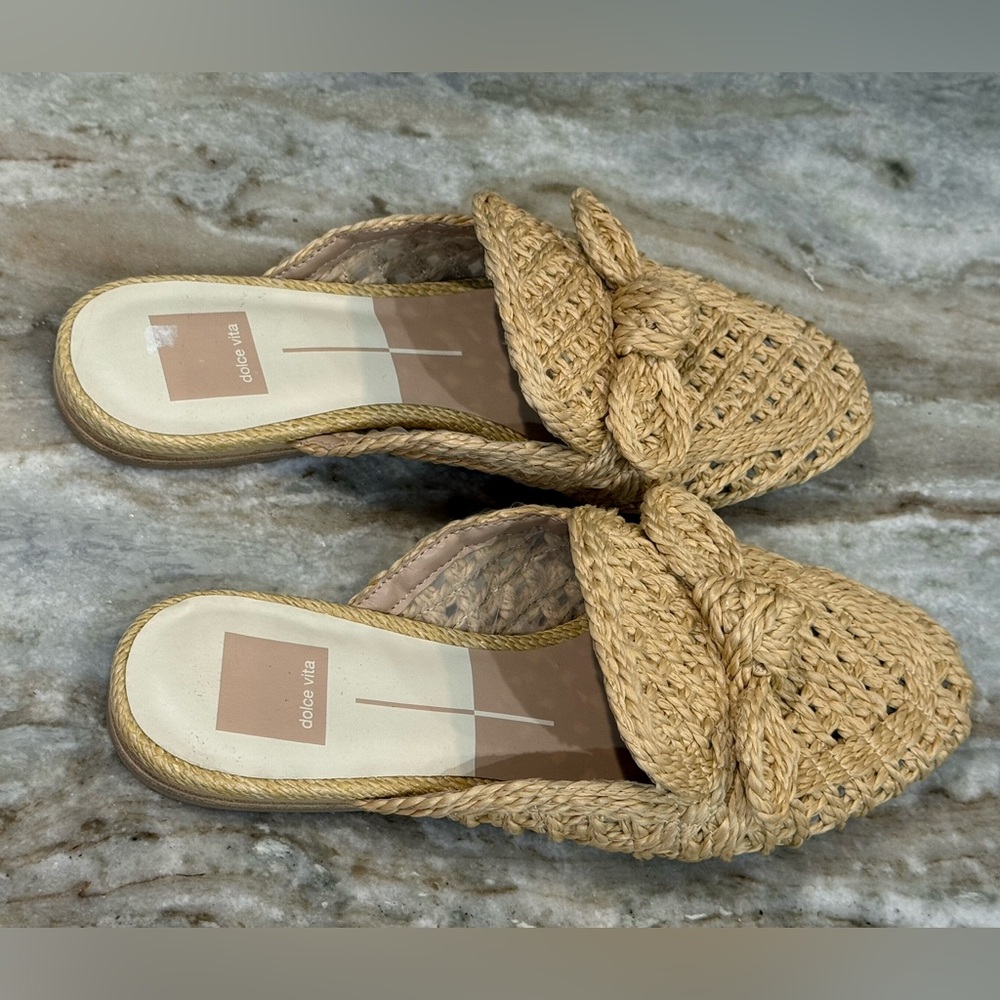 Women’s DOLCE VITA Sabor Slip on Flats- Light natural raffia. Size 8.5 - Picture 5 of 7